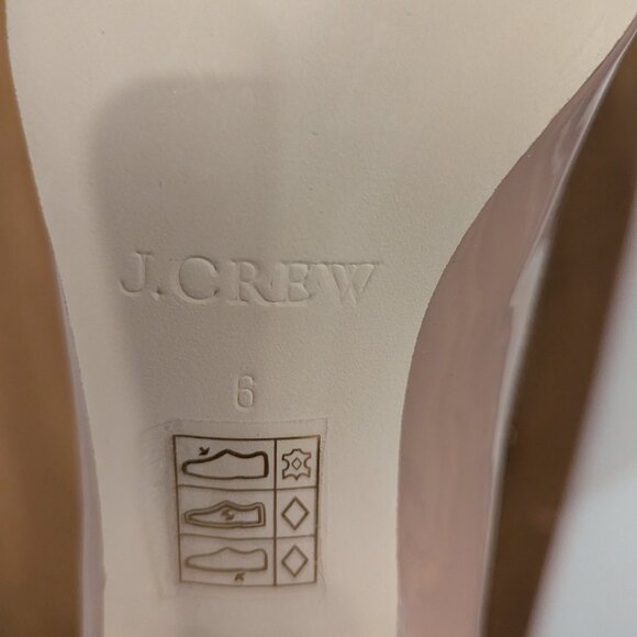 J. Crew Evie Ballet Pump Heel Patent Leather Deep Blush Size 6 - Picture 6 of 6